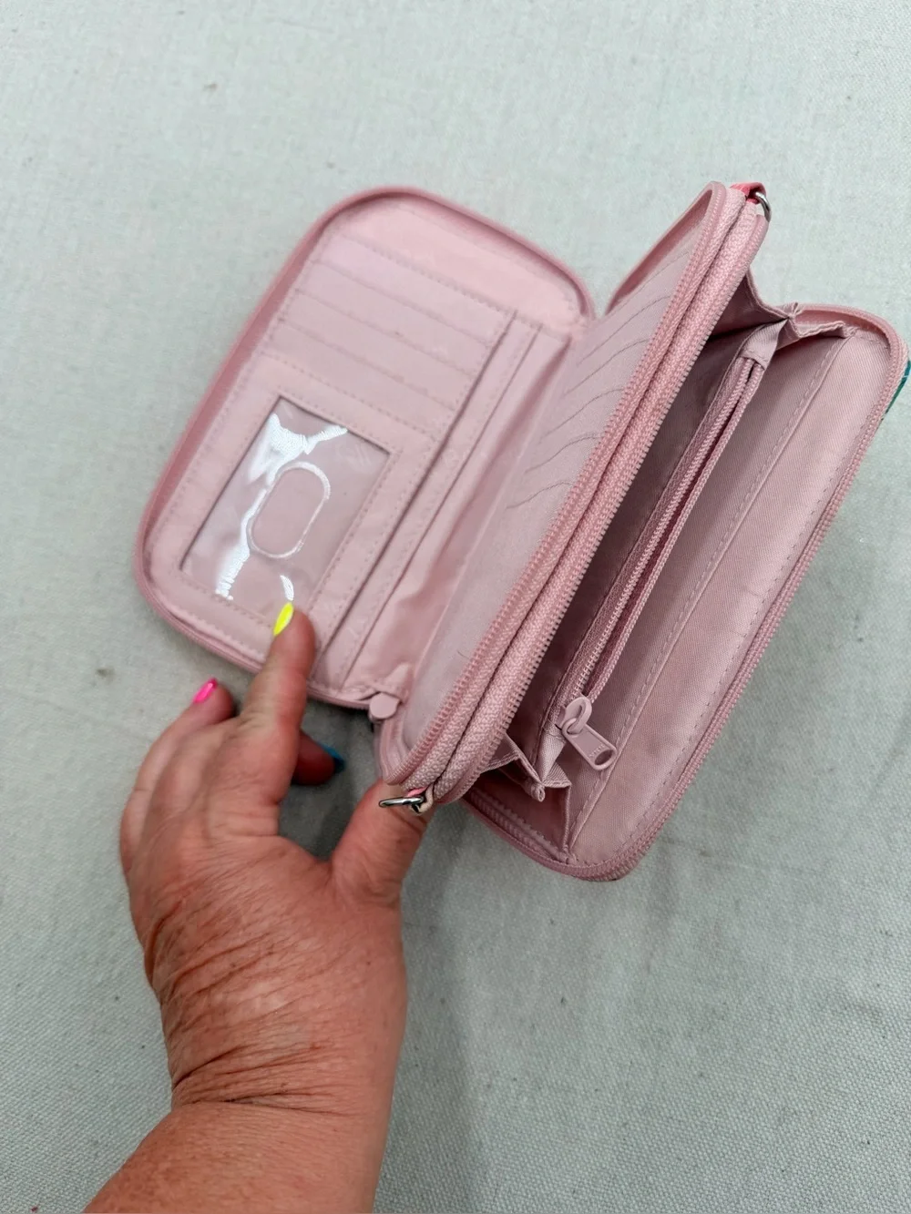 Floral Quilted Cosmetic Pouch - Pink Multi